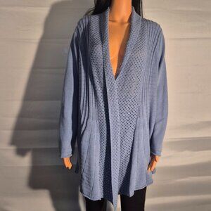 ARCHITECT Cardigan knit sweater, Blue in size 2XL